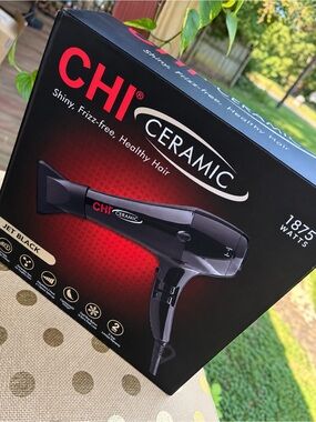 CHI Ceramic Jet Black 1875W Hair Dryer - Jet Black - NIB